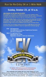 EDWINS Run for Re-Entry flyer