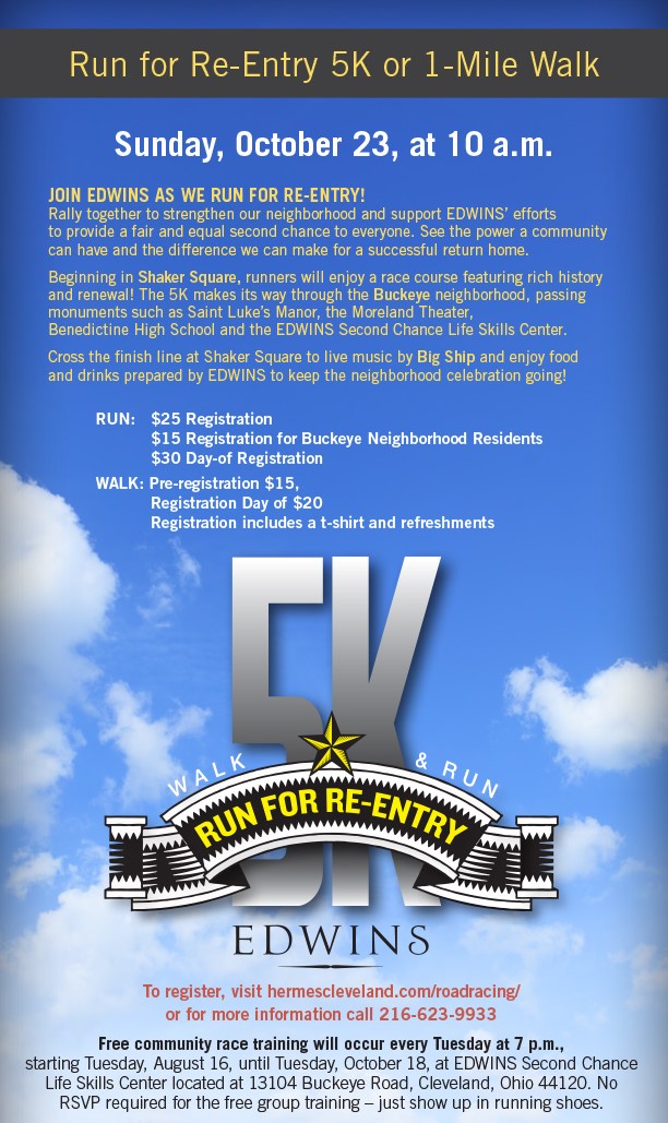 EDWINS Run for Re-Entry flyer
