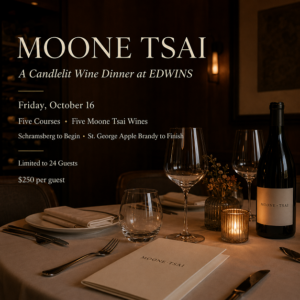 Moone Tsai: A Candlelit Wine Dinner at EDWINS